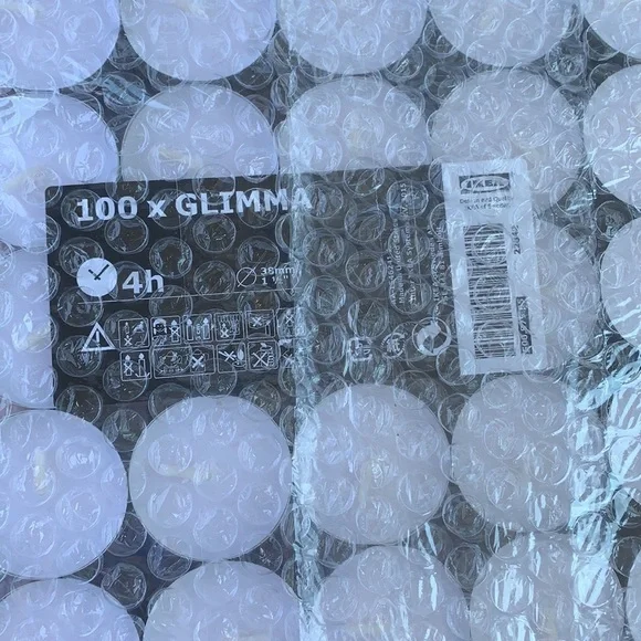 1 packs/100 individual IKEA GLIMMA Unscented tea lights date night dinner party - Picture 12 of 16